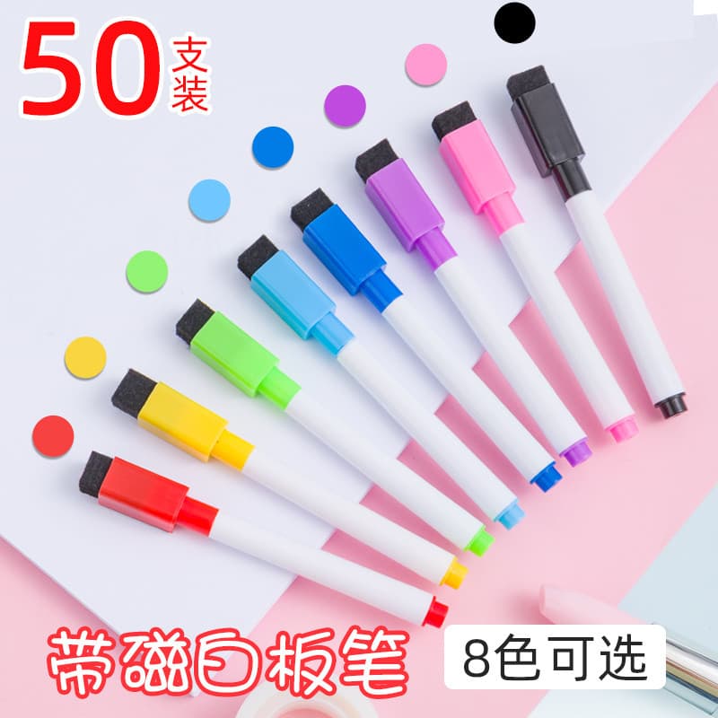 Caneta colorida para quadro branco Caneta apagável para prancheta infantil Magnética segura não tóxica Ponta fina pequen