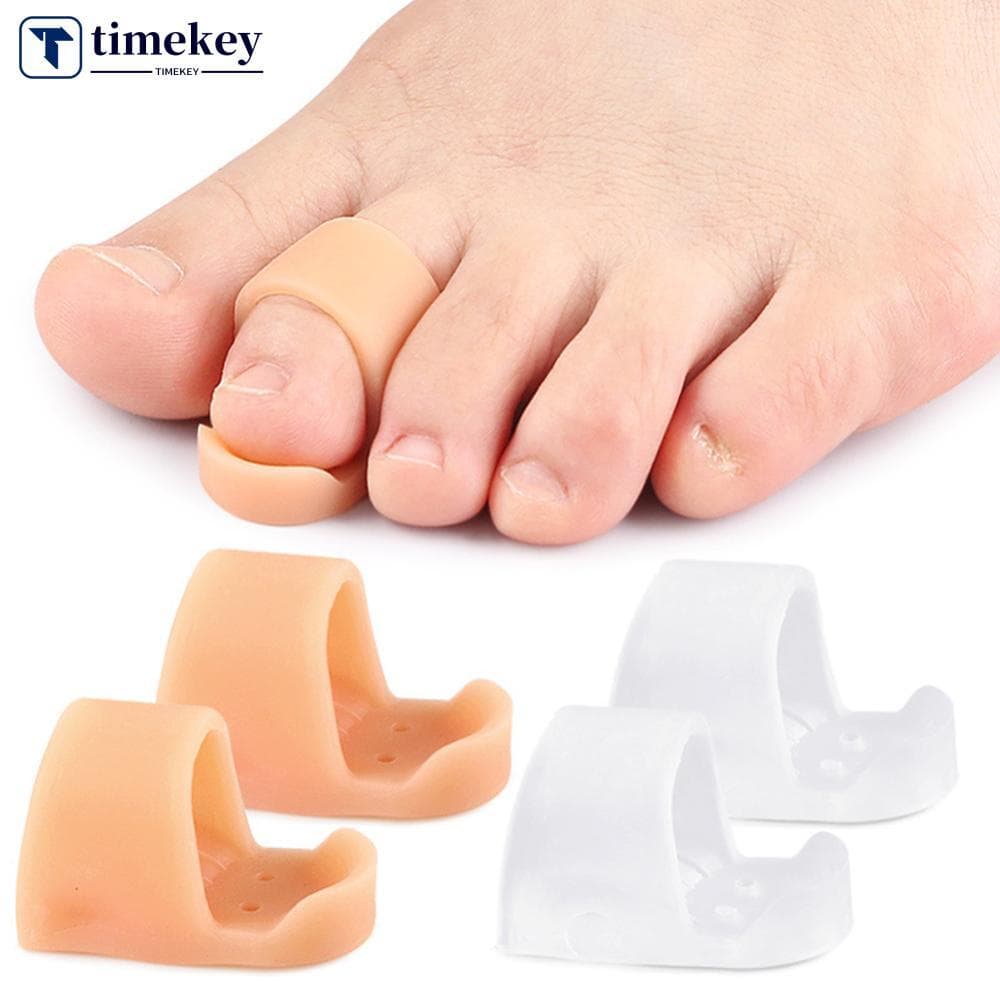 TIMEKEY Dedo Do Pé Dobra Órtese Martelo Em Forma De Dispositivo De Alongamento SEBS Toe Sobreposto Almofada Protetora Di