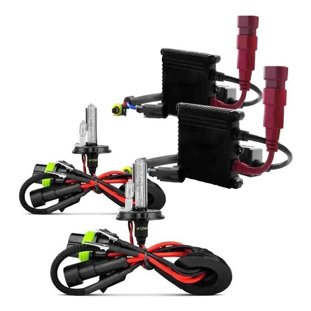 Kit Completo Xenon H4-2 Mono Halogena 8000k Branco Azulado