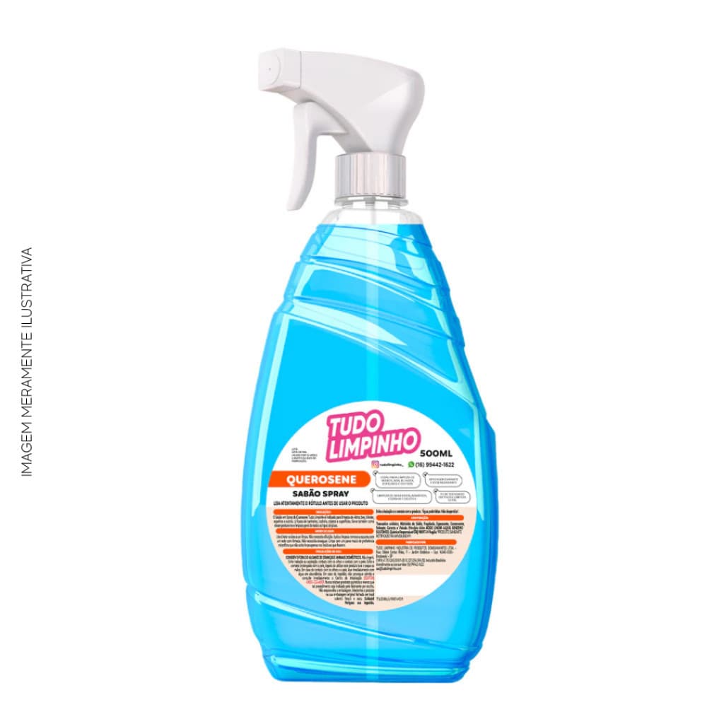 Sabão Spray Querosene 500ml Tudo Limpinho SUPER