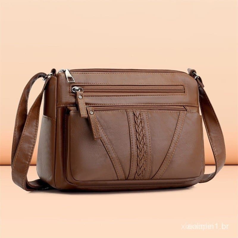 Nova Bolsa De Ombro Feminina De Couro PU Macio Casual