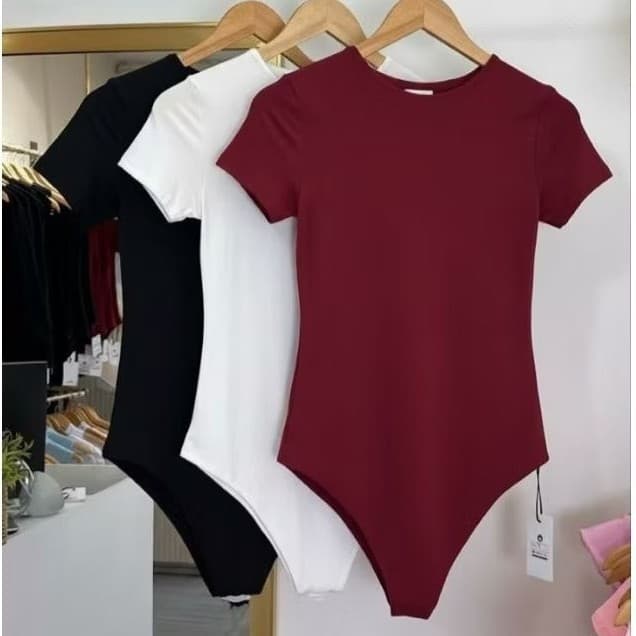 Kit Body Femenino Manga Curta Forro Duplo Suplex Premium Moda Gringa Verão Tendência