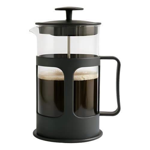 Cafeteira Prensa Francesa 350ml Cremera Leite Café Chá Preto Preto