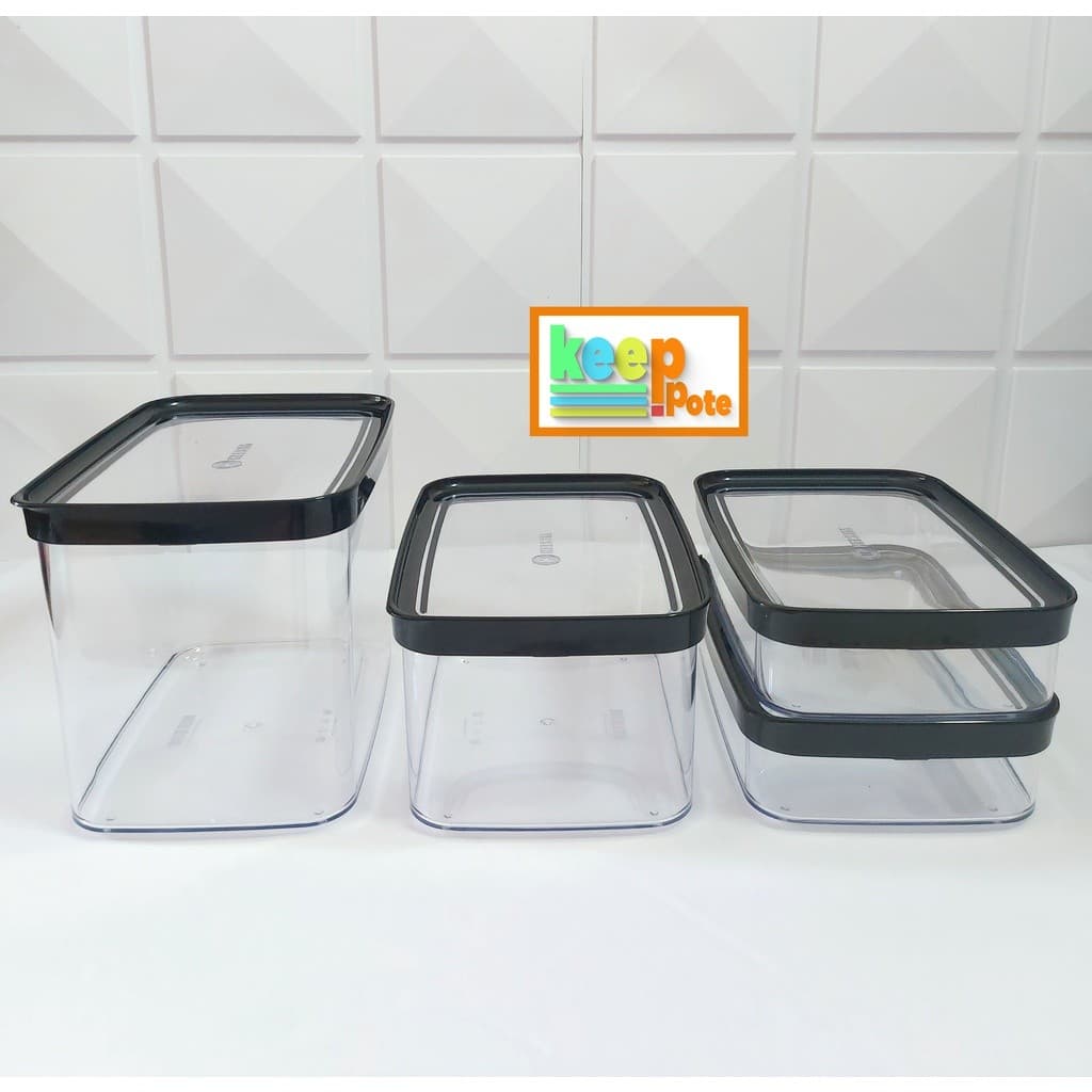 Kit cozinha 4 potes herméticos 4000ml, 2500ml  e 1100ml Helsim