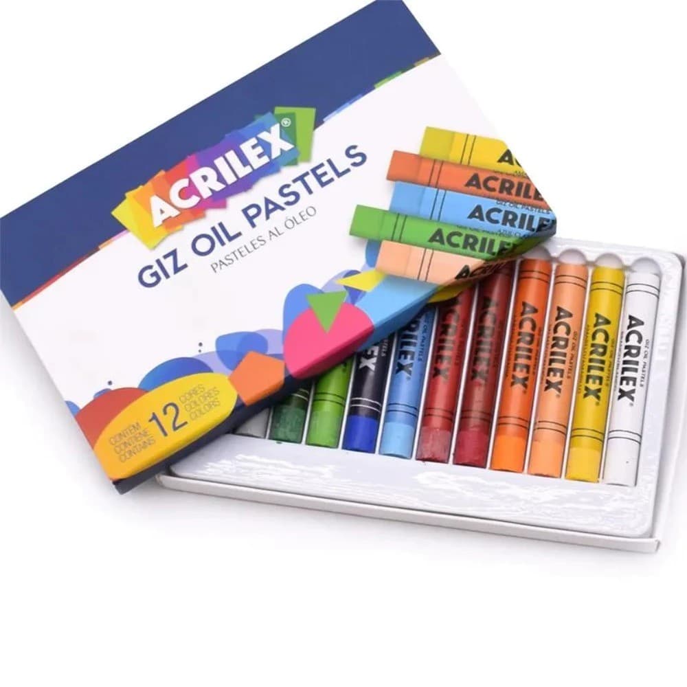GIZ OIL PASTEL ACRILEX 12 CORES