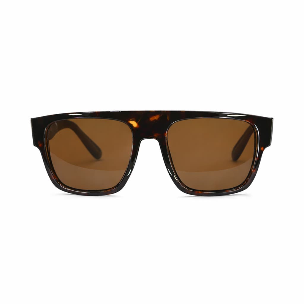 Óculos Qix Skate 01 de Sol Masculino Feminino Básico Marrom Lente Escura Plástico