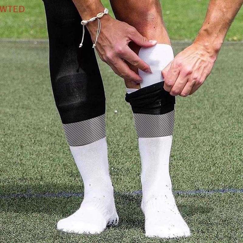 (WTED) Faixas De Proteção Para Pernas De Futebol , Tiras De Tornozelo De Silicone , 2 Peças Fixas , Caneleiras Antiderra