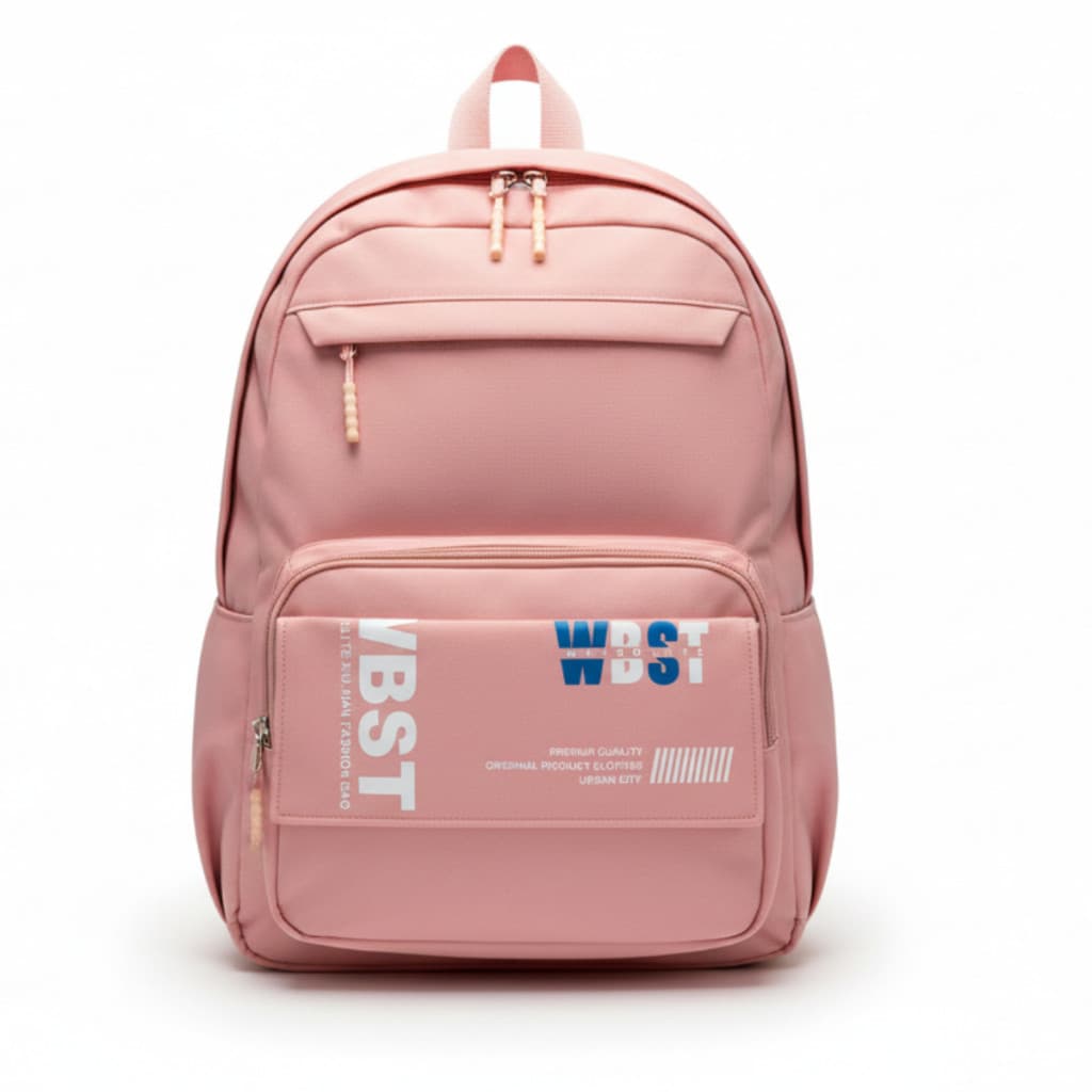 Mochila Escolar com Brinde cor Cinza, rosa, verde Unissex Reforçada Grande Capacidade, Vários Compartimentos, Resistente