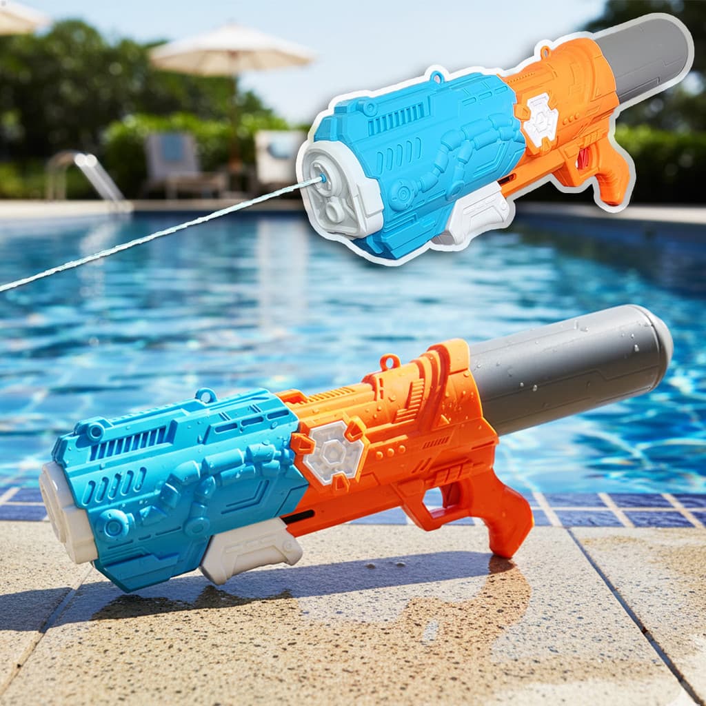 Kit 2 Pistola Grande Água Arminha Brinquedo Longo Alcance