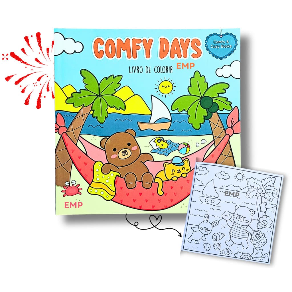 Livro de Colorir Comfy Days