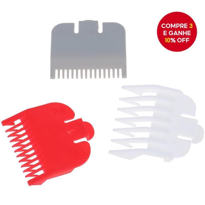 3PCS Conjunto Universal de Pentes de Limite de Máquina de Cortar Cabelo Salão Guia de Corte de Cabelo Pente Barbeiro