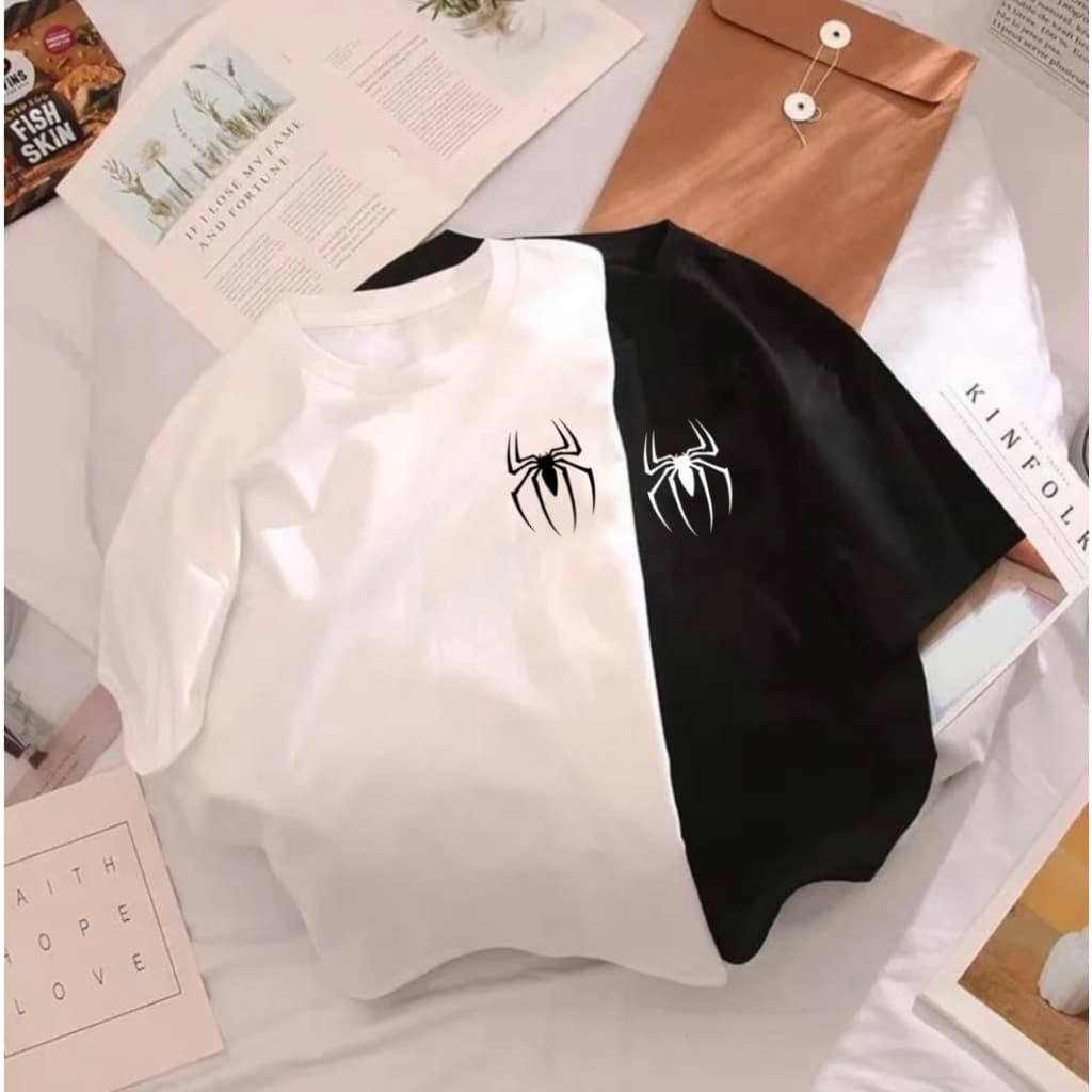 Kit Camisetas com 2 und Casal Opostos Aranha