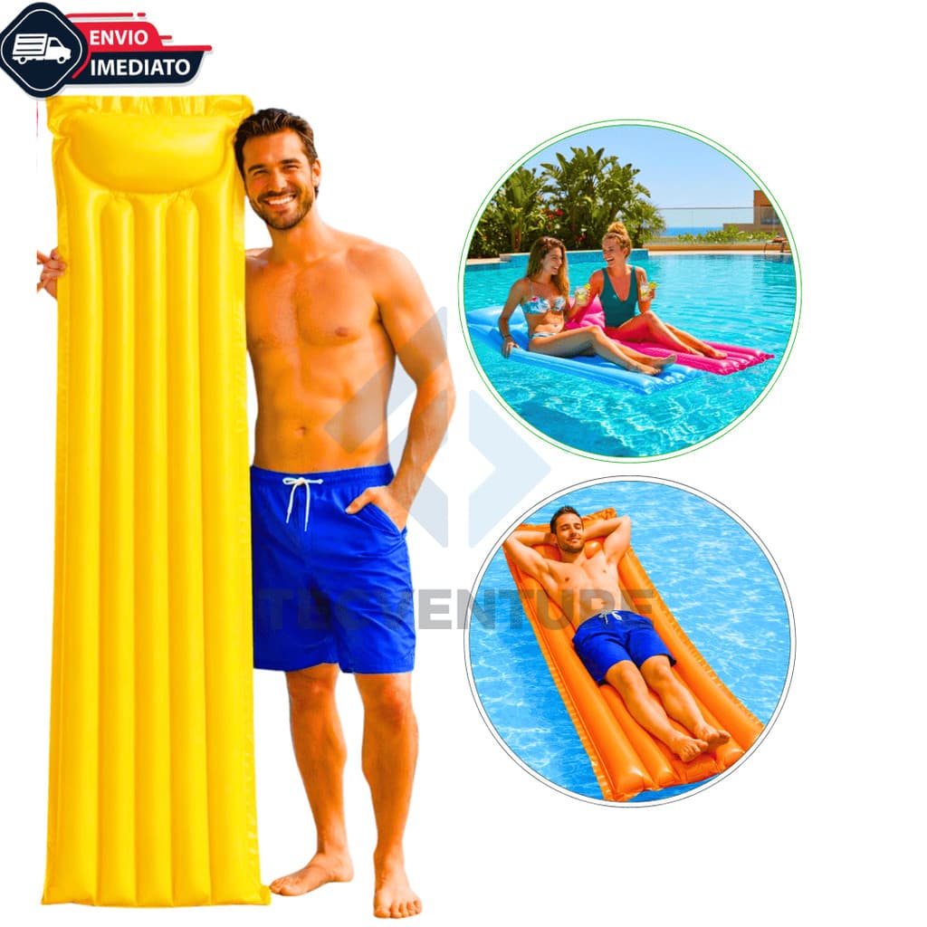 Boia Colchão Inflavel Para Piscina e Praia Verão 1,83m X 69cm Boia Flutuante