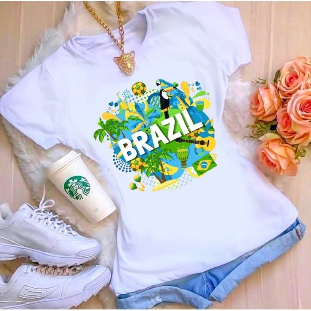 Camiseta Feminina e Masculina Estampa  Camisa 100% Algodão