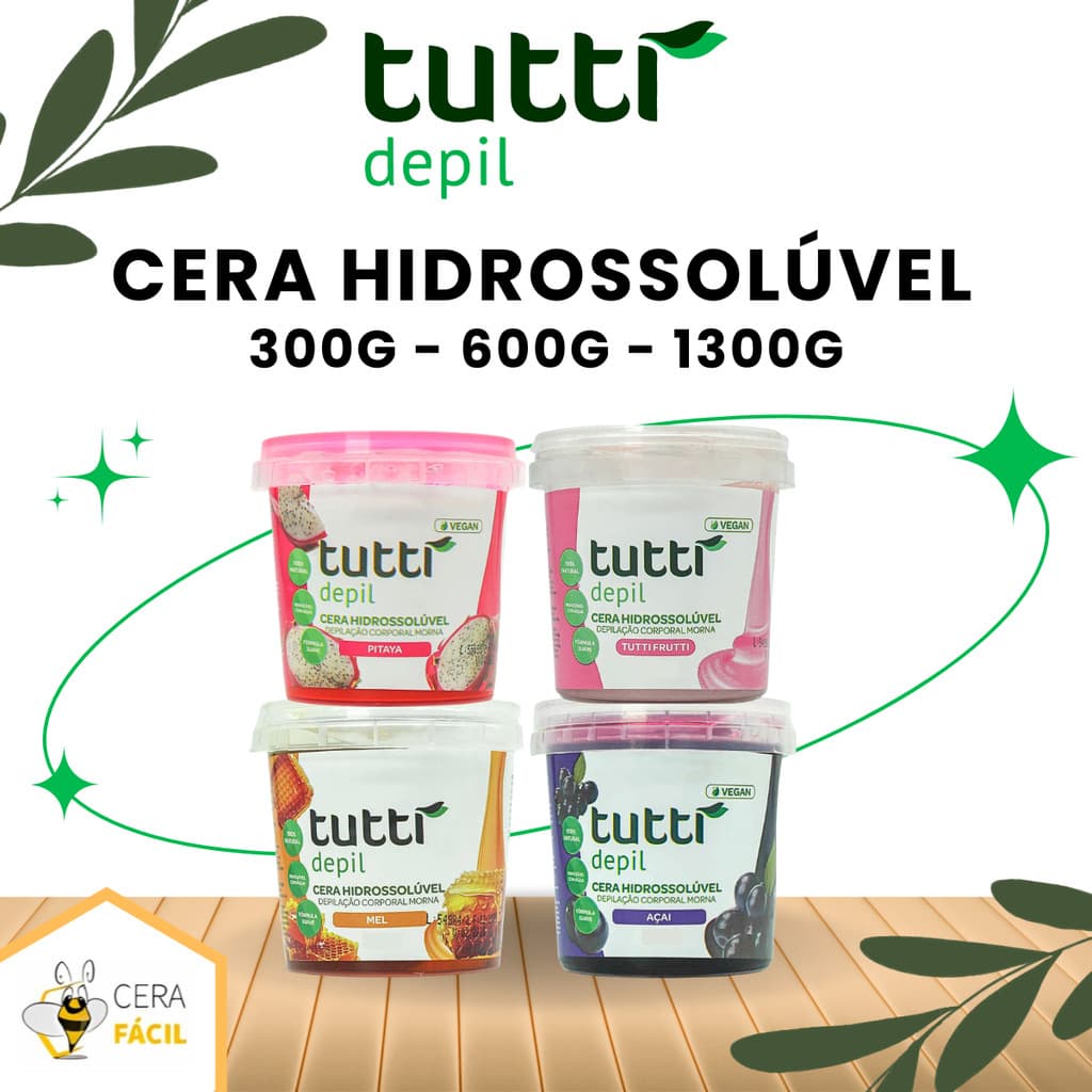 Cera Depilatória Hidrossolúvel Tutti Depil