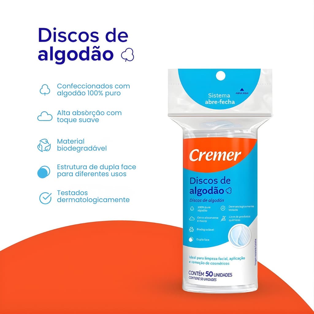 Kit Disco de  Algodão CREMER Reenvio