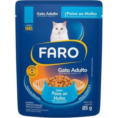 FARO SACHE GATO ADULTO PEIXE 85 GR.