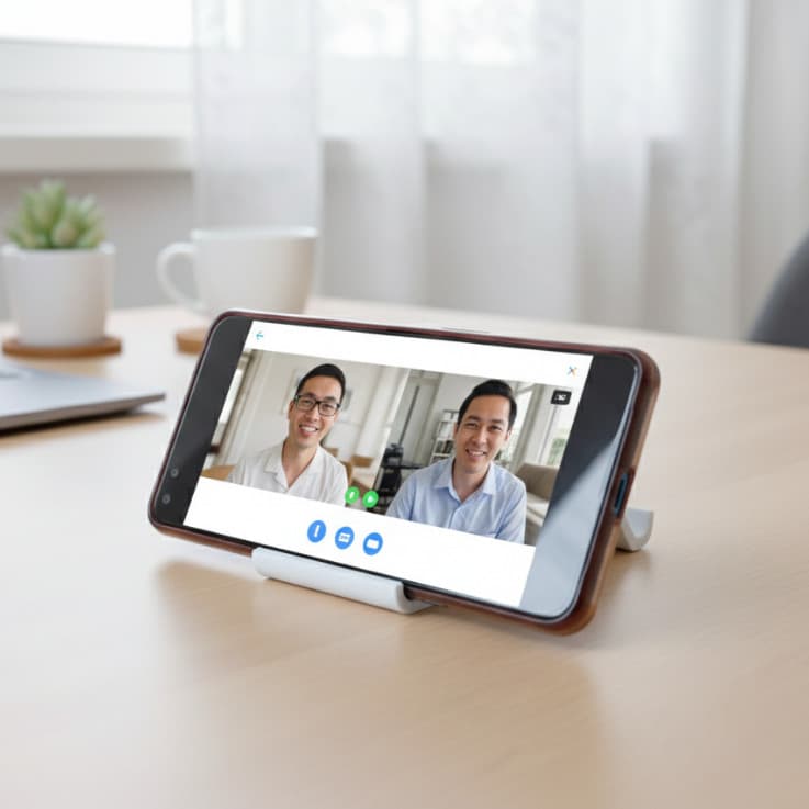 Suporte para Celular de Mesa Vertical e Horizontal – Design Minimalista Estável