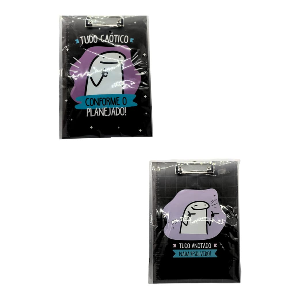 Prancheta Flork A4 Decorativa Meme Papelaria Criativa
