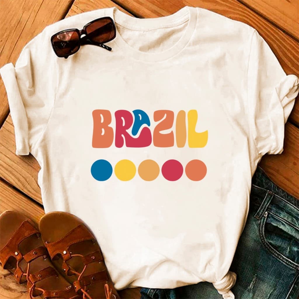 Camiseta Baby Look Bom Caimento Diversas Estampas Temáticas Camisa 100% Algodão Malha Premium