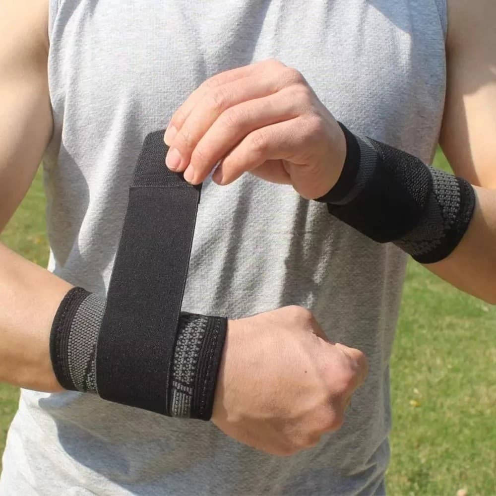 Munhequeira Ajustável De Pulso Para Musculação Academia Faixa Elástica De Compressão(808)