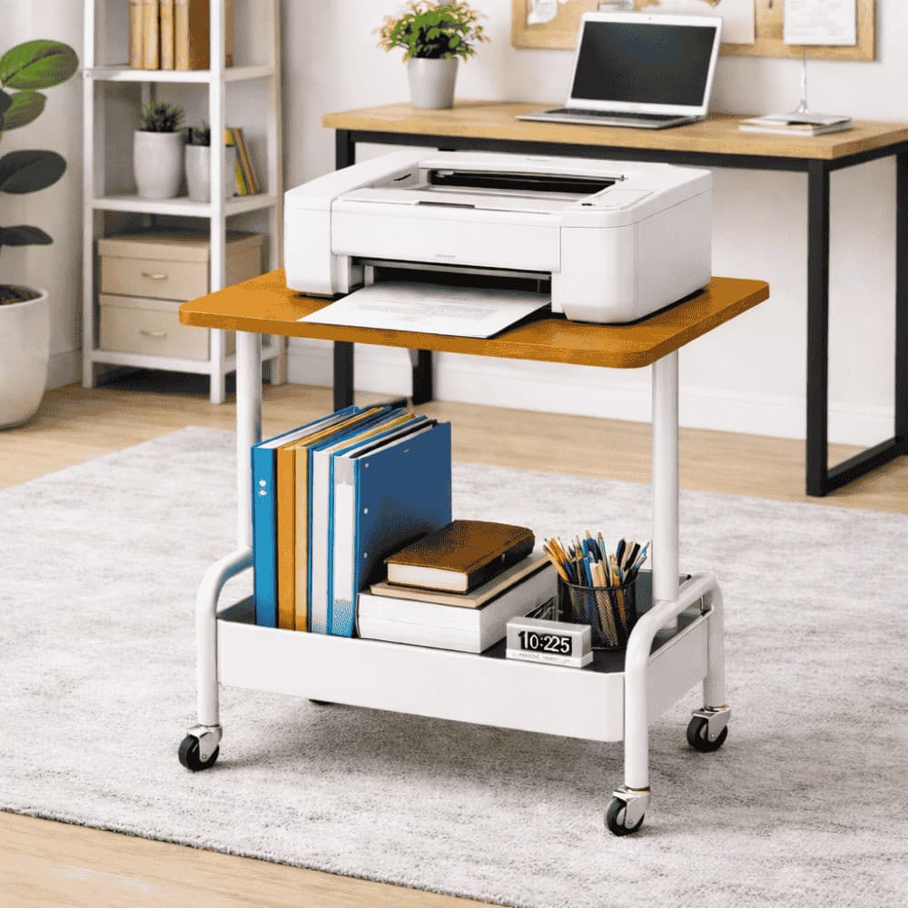 Mesa Lateral com Rodinhas Mesa Auxiliar Multiuso para Sofá Cama