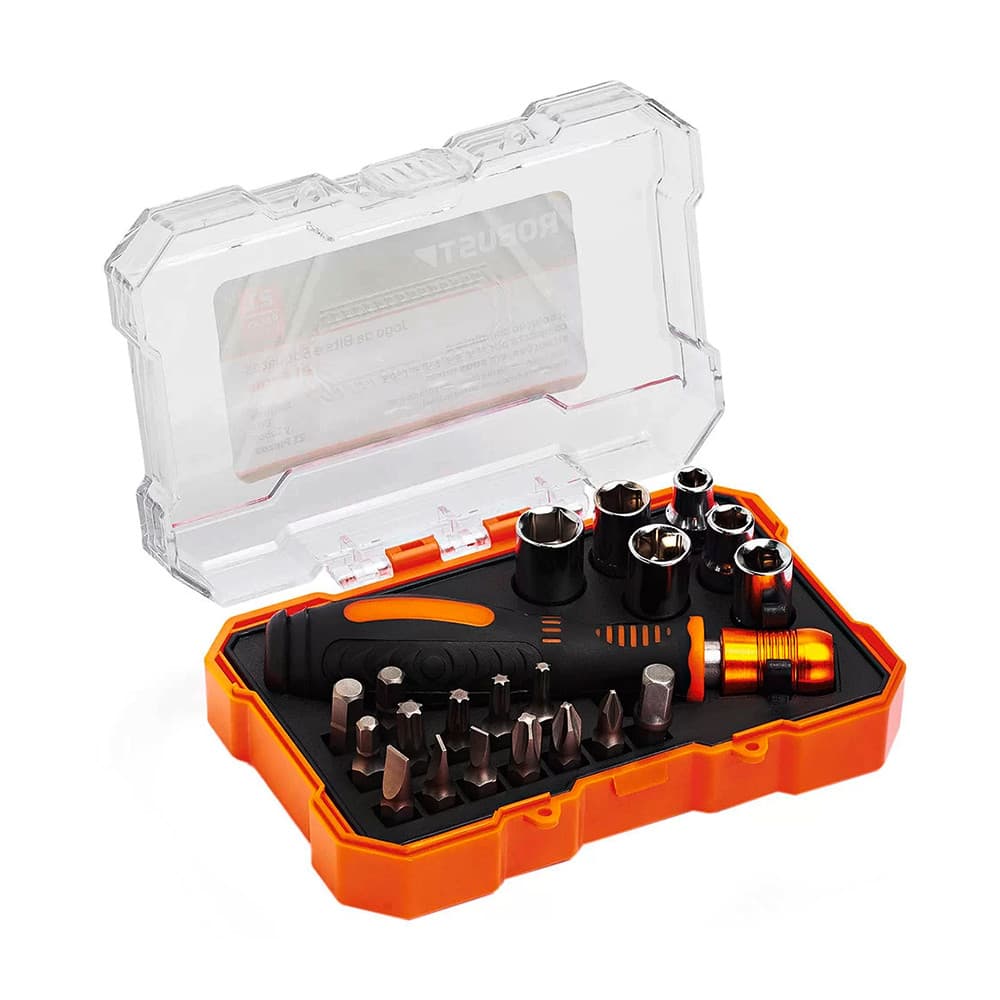 3370144 S49005021 JOGO DE BITS E SOQUETES C/ 21 PCS ROBUST