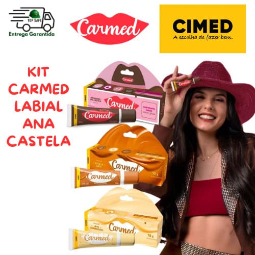 Carmed Hidratante Labial Ana Castela Boiadeira Brigadeiro Leite Condensado Doce de Leite 10g CIMED