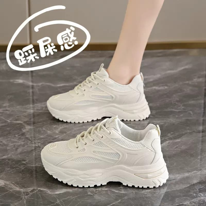Inverno venda quente papai sapatos femininos 2025 novo estilo pequeno Street Wear sapatos femininos malha respirável lev