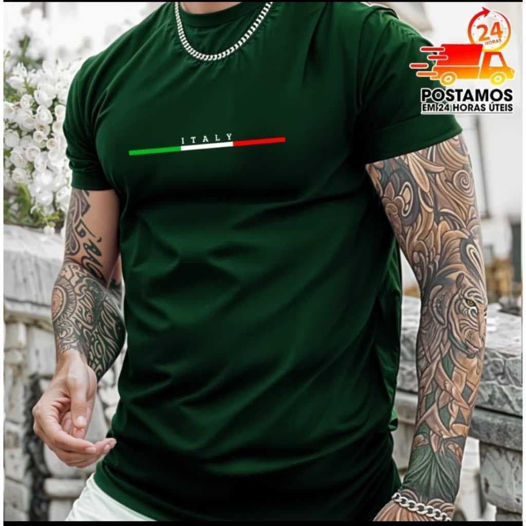 Camiseta Masculina 100% Algodão – Casual, Moderna e Envio Imediato