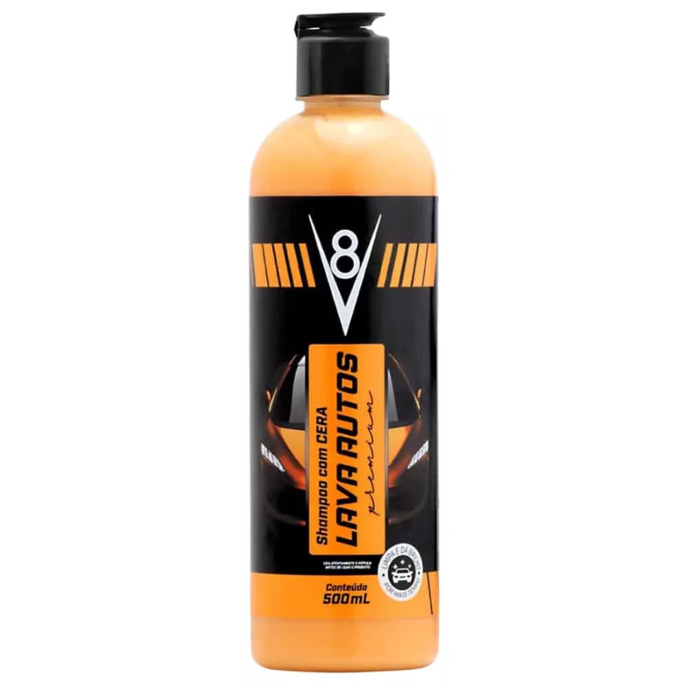 Detergente Automotivo com Cera Lava Auto Shampoo com cera para Carros V8 500ml