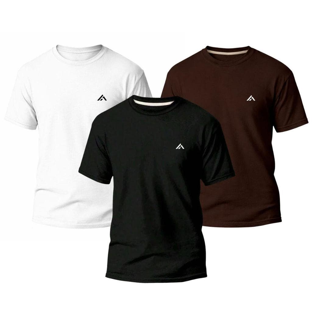 Kit 3 Camisetas Básicas Masculina Camisa Tecido Leve Algodao