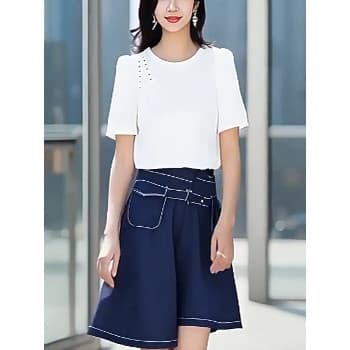 Lixin Desconto Roupas Femininas X Smile Série 25 Verão Único Fácil Brilhante Estilo Rápido Saia Irregular