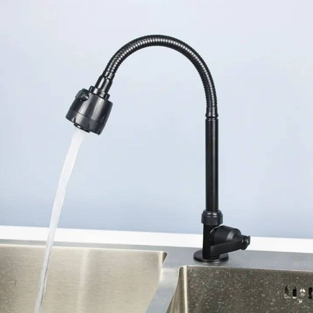 Torneira De Cozinha Gourmet BANCADA/PAREDE Flexível 1/4 Volta Preta
