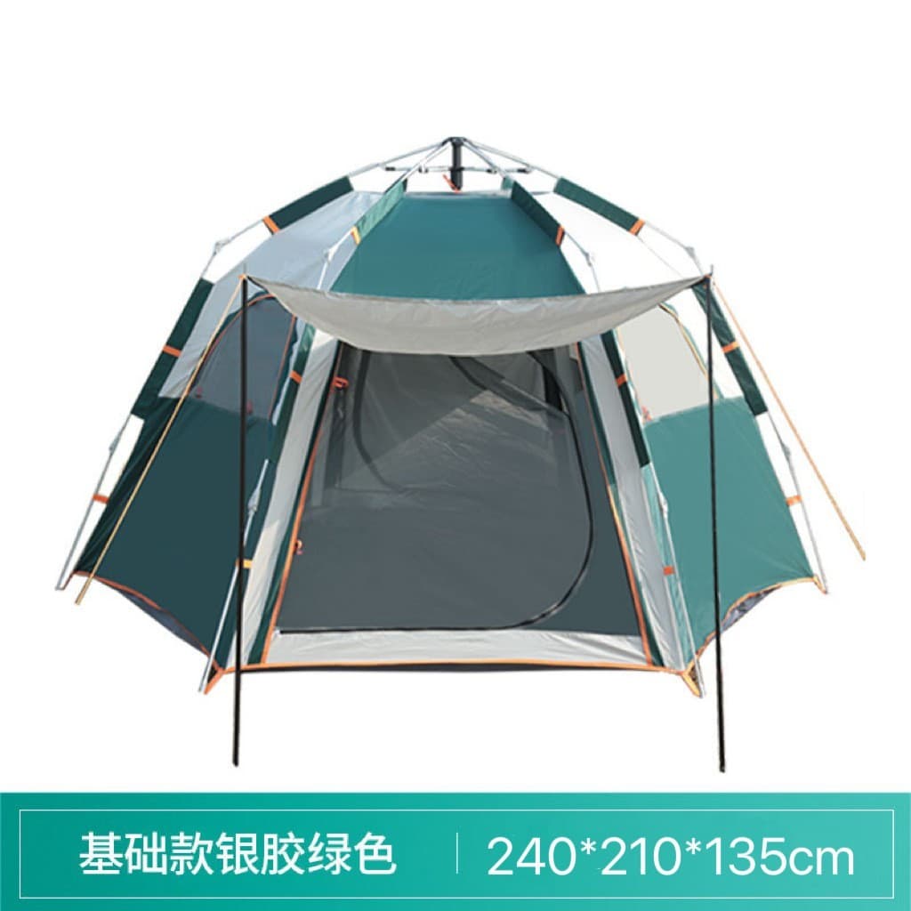 Tenda ao ar livre portátil dobrável automática à prova de chuva Hexagonal tenda espessada à prova de chuva equipamento a