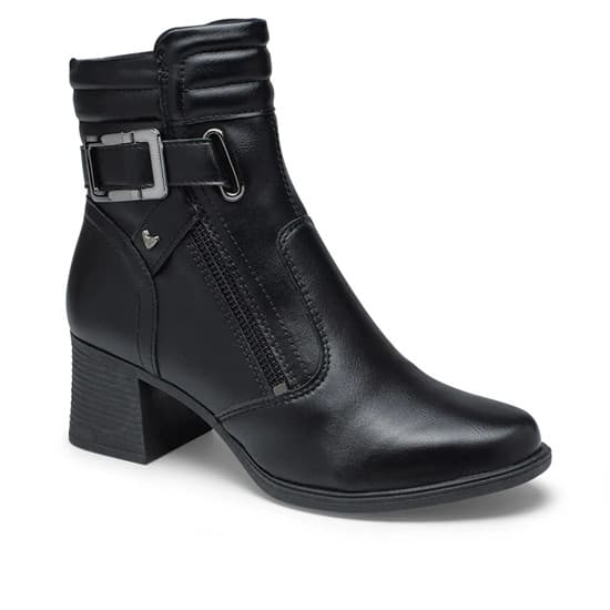 Bota Feminina Mississipi MC511 Cano Alto e Salto Bloco Preta