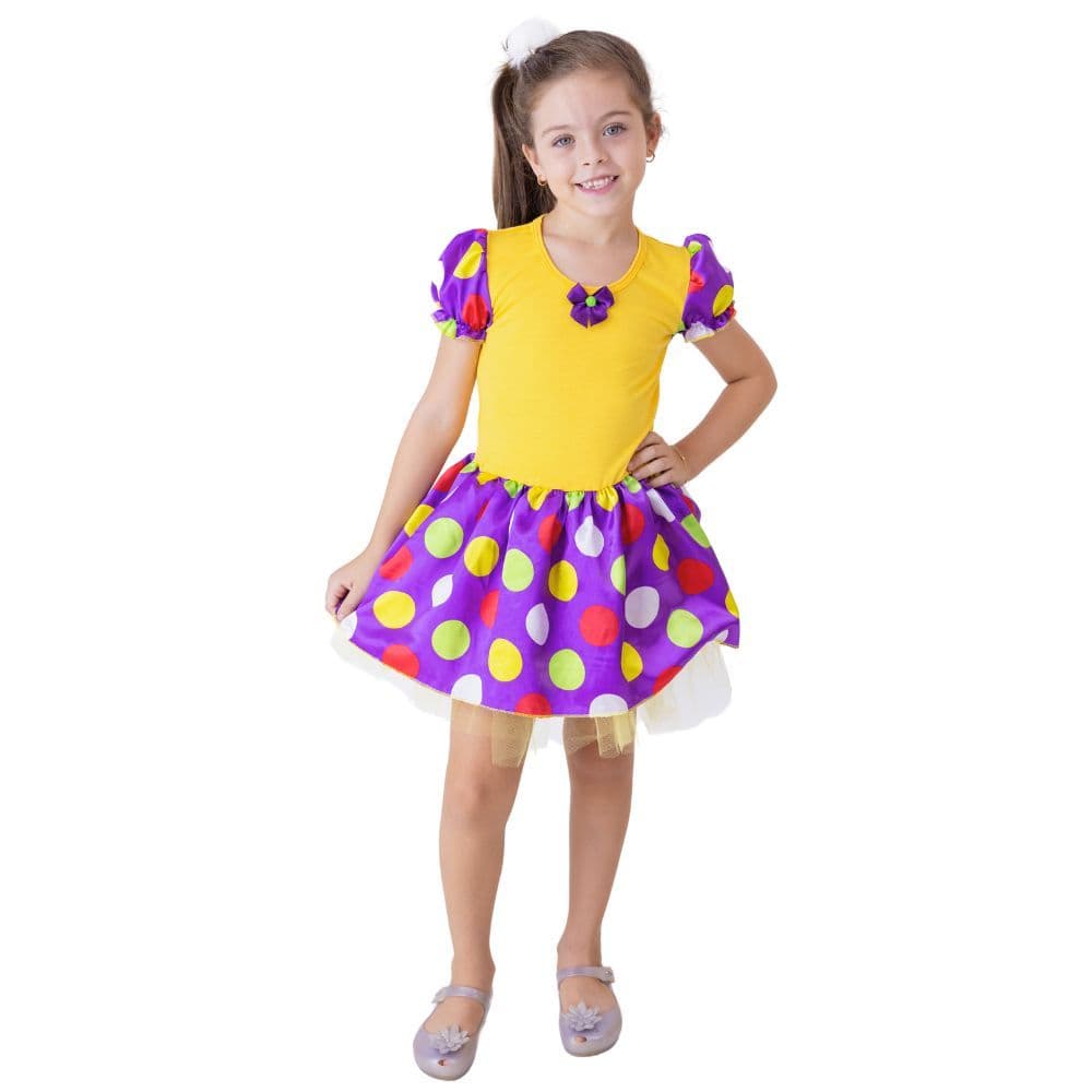 Fantasia Palhaça Vestido Infantil