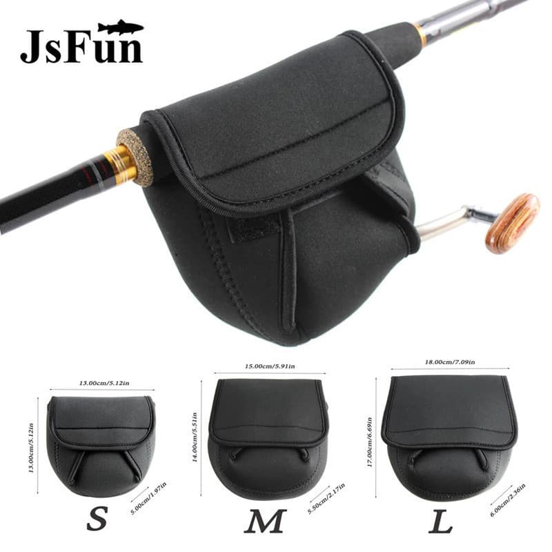 Bolsa de Pesca para Molinete S/M/L, Capa Protetora de Neoprene para Molinete, Acessório de Pesca ao Ar Livre PJ127 KR1B