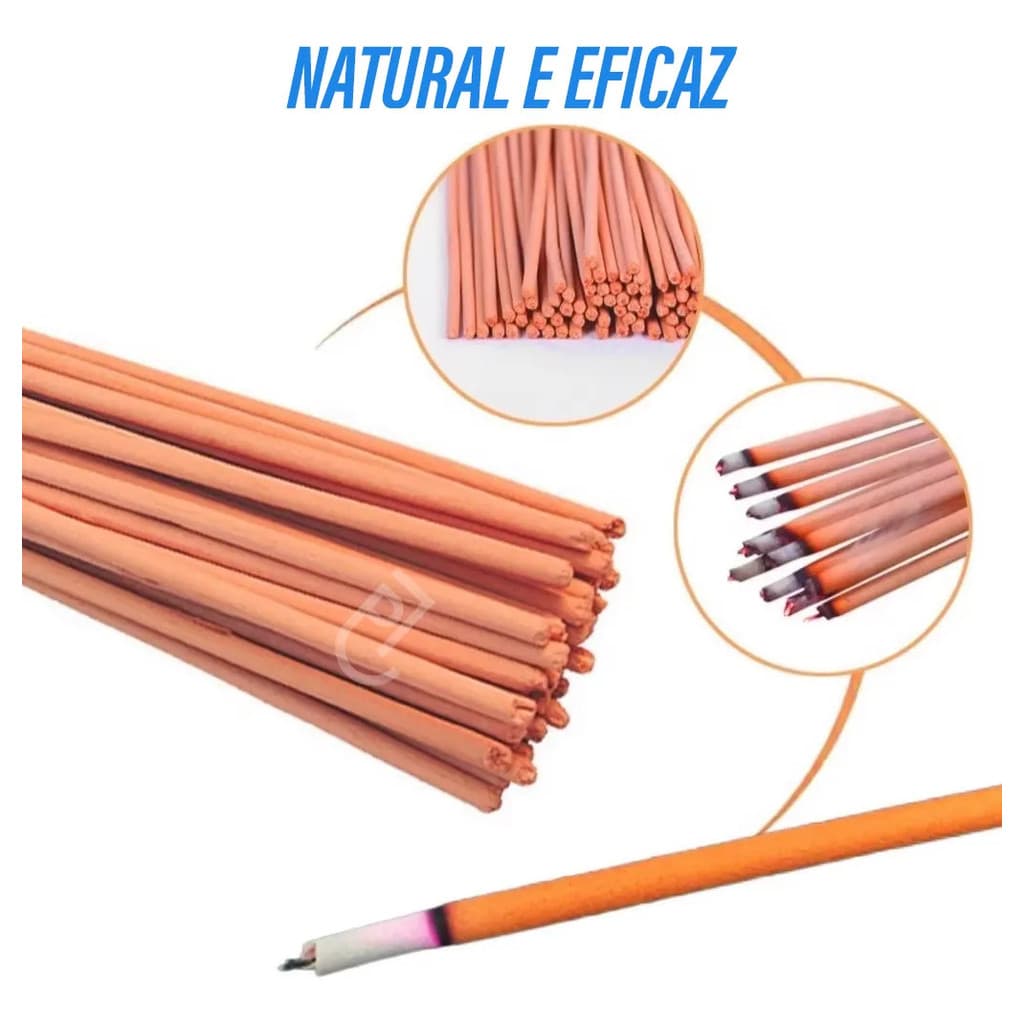Kit 180 Palitos Incenso Repelente para Mosquito Natural 6cxs