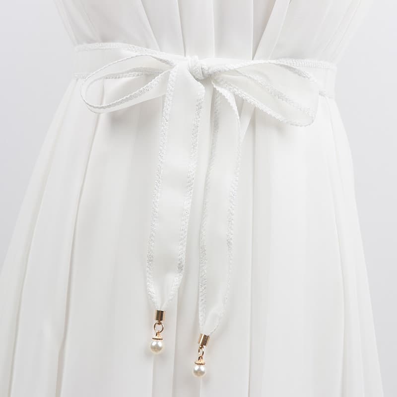 Moda doce simples cinto vestido arco fita All-Match atado saia senhoras decorativa cintura corda cintura corrente
