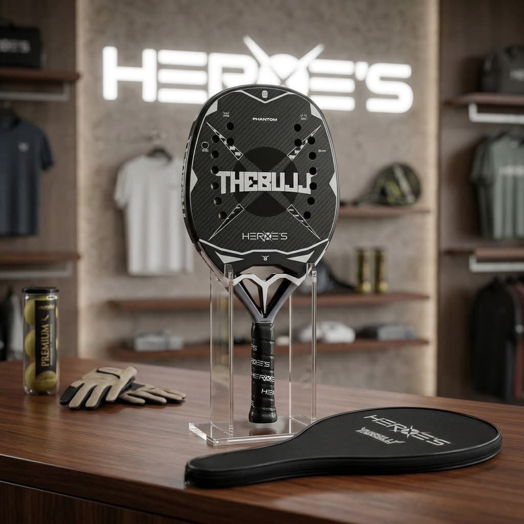 Nova Raquete Beach Tennis Heroe's The Bull 2026 Carbono 12k