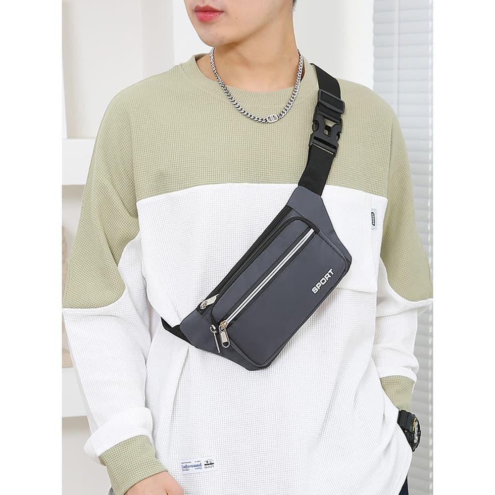 Nova bolsa mensageiro masculina moda casual All-Match bolsa de ombro casual saco esportivo grande capacidade à prova dwa
