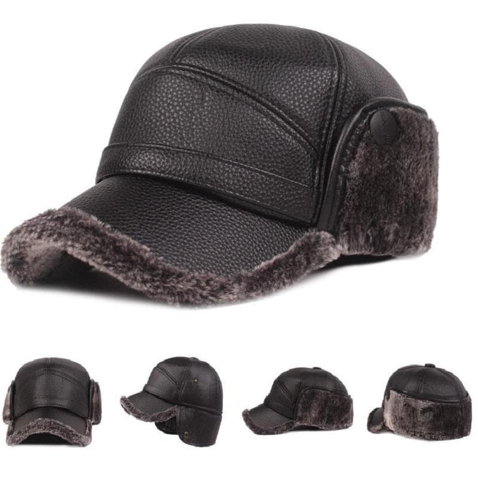 1 Pçs Chapéu Masculino Outono E Inverno Língua De Pato Proteção De Orelha De Lã Anti Frio Grosso Quente Ao Ar Livre Beis