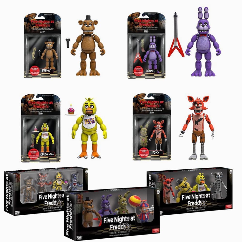 Jin En FNAF Five Nights at Freddy's Bonnie, Foxy, Chica Figuras de Ação Brinquedos de PVC Presentes