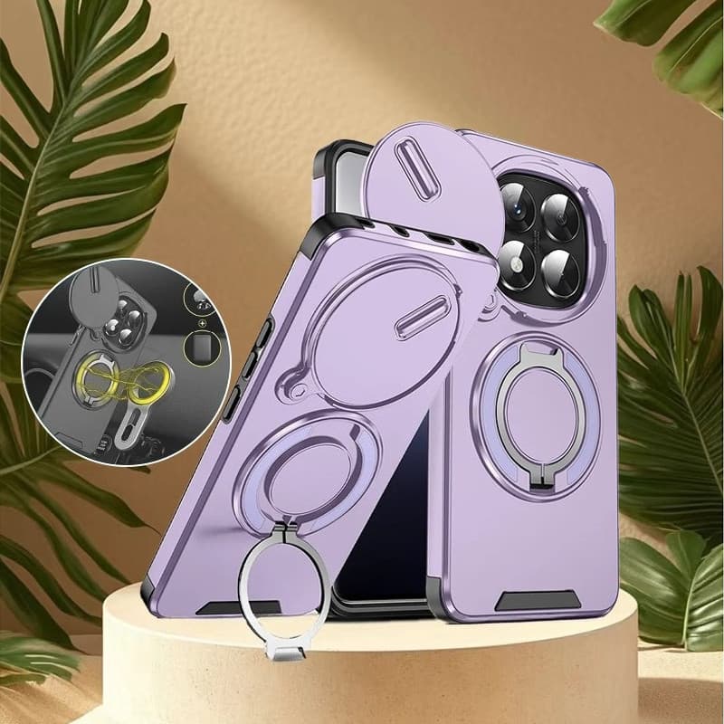 Capa à prova de choque para Redmi Note 15 Pro+ 15ProPlus Note15 Note15Pro 5G 4G com janela deslizante para proteção da c