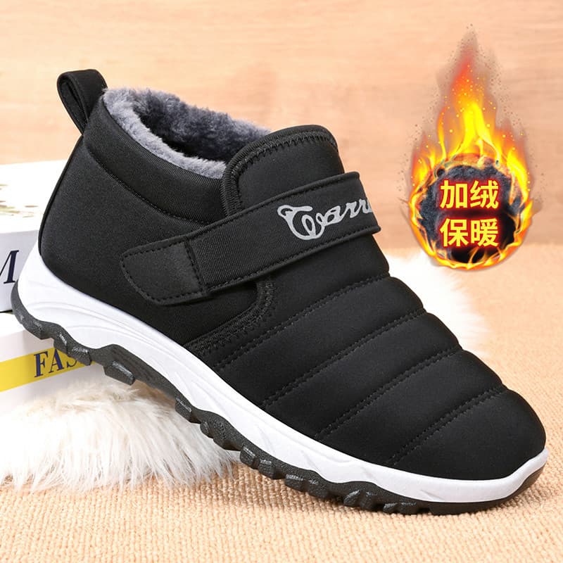 Sapatos Masculinos Planos de Inverno em Veludo Quente Antiderrapantes e Resistentes ao Desgaste