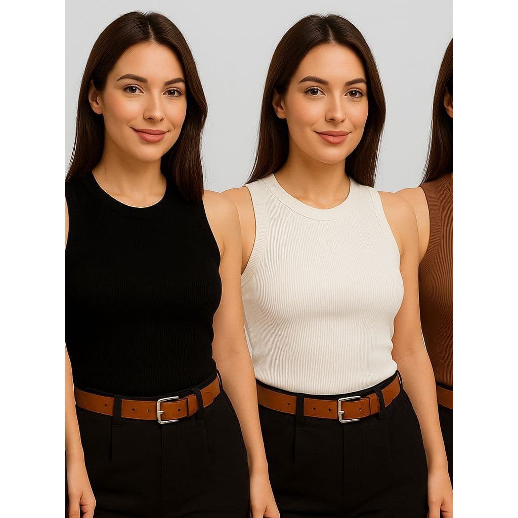 Regata Basica Anarruga Blusinha Feminina Tamanho Unico Minimalista Casual e Vintage Regatinha Basica