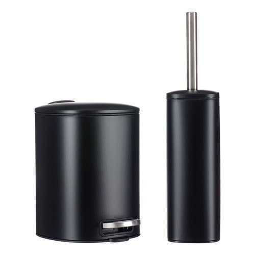 Conjunto Lixeira 3 Litros E Escova Higiene Lavabo Acessórios