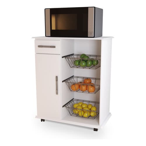 Fruteira Balcão Para Microondas Armário Organizador Branco