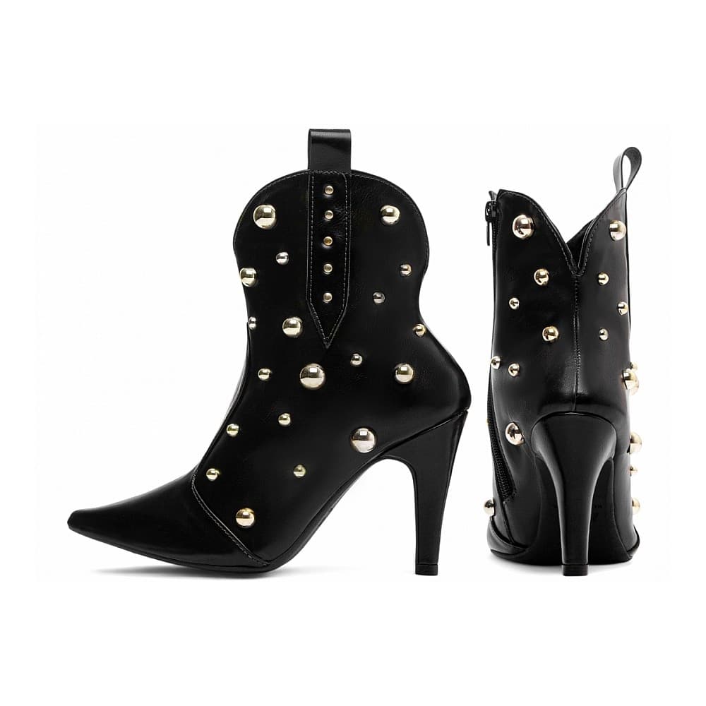 Bota Bico Fino Feminina Salto Alto Fino Cano médio